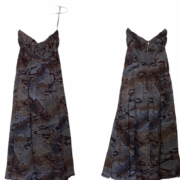 L’agence Strapless Python Snake Print Dress - Picture 4 of 10